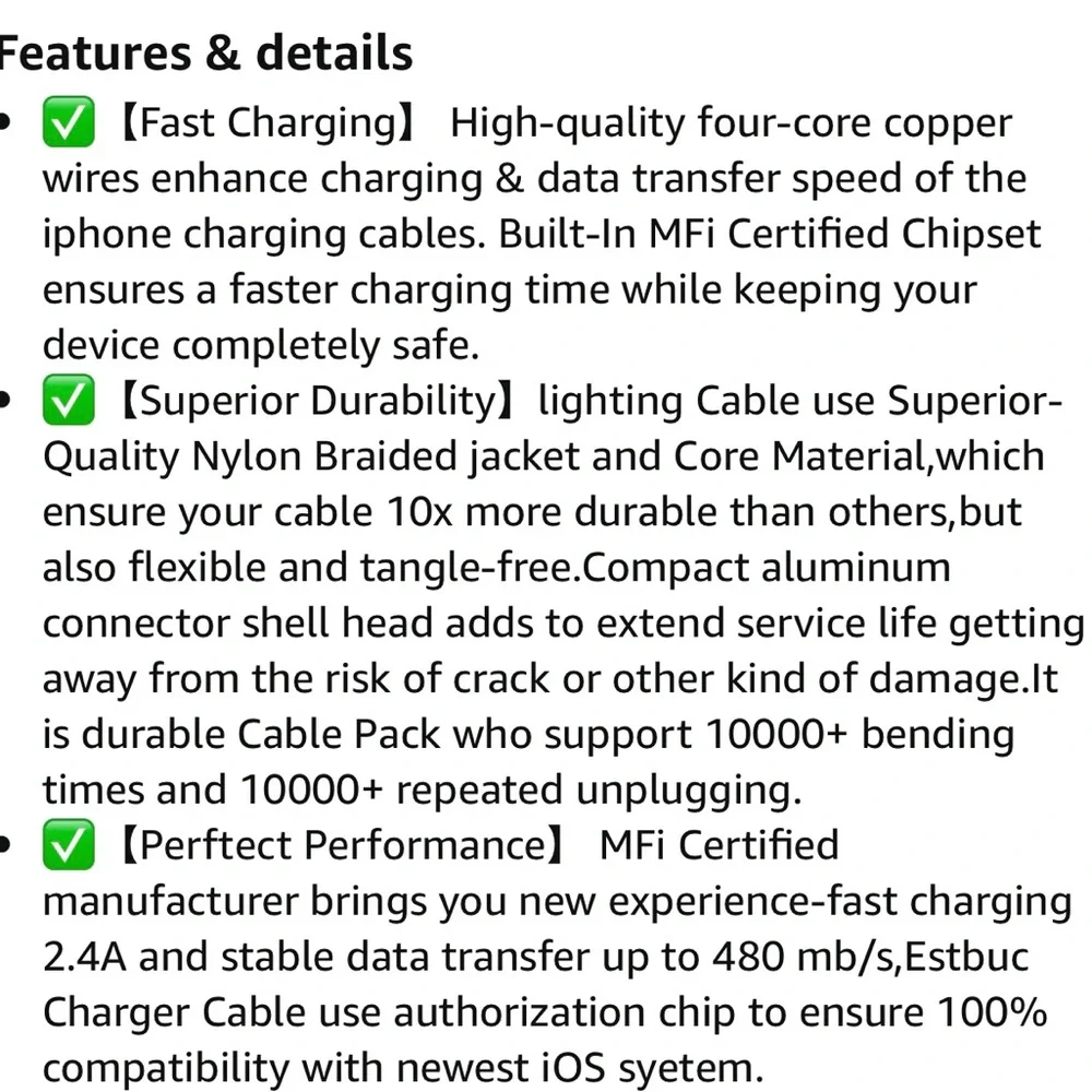 iPhone Charger Cables